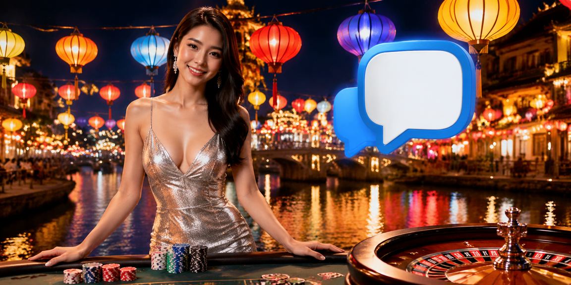 Người chơi bài tại chợ đêm Huế với không khí lễ hội truyền thống Việt Nam