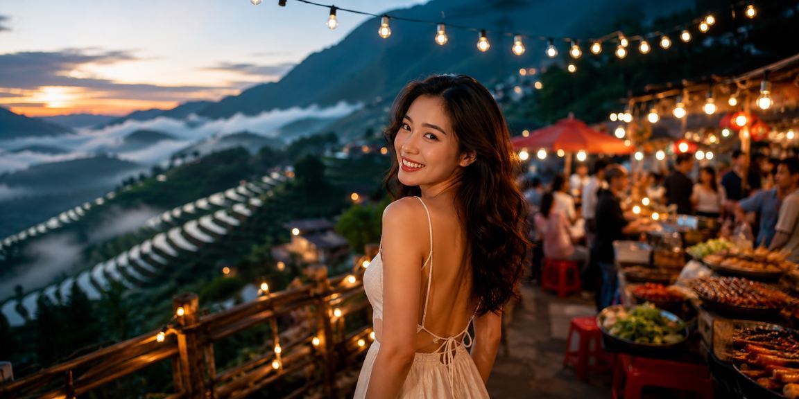Không khí chợ đêm Sapa về đêm gợi lên cảm giác nhận cashback bất ngờ và phần thưởng hấp dẫn